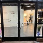 Storefront Door Board up Virginia Maryland Washington DC Commercial Business Building Entrance Break in incident accident Burglary