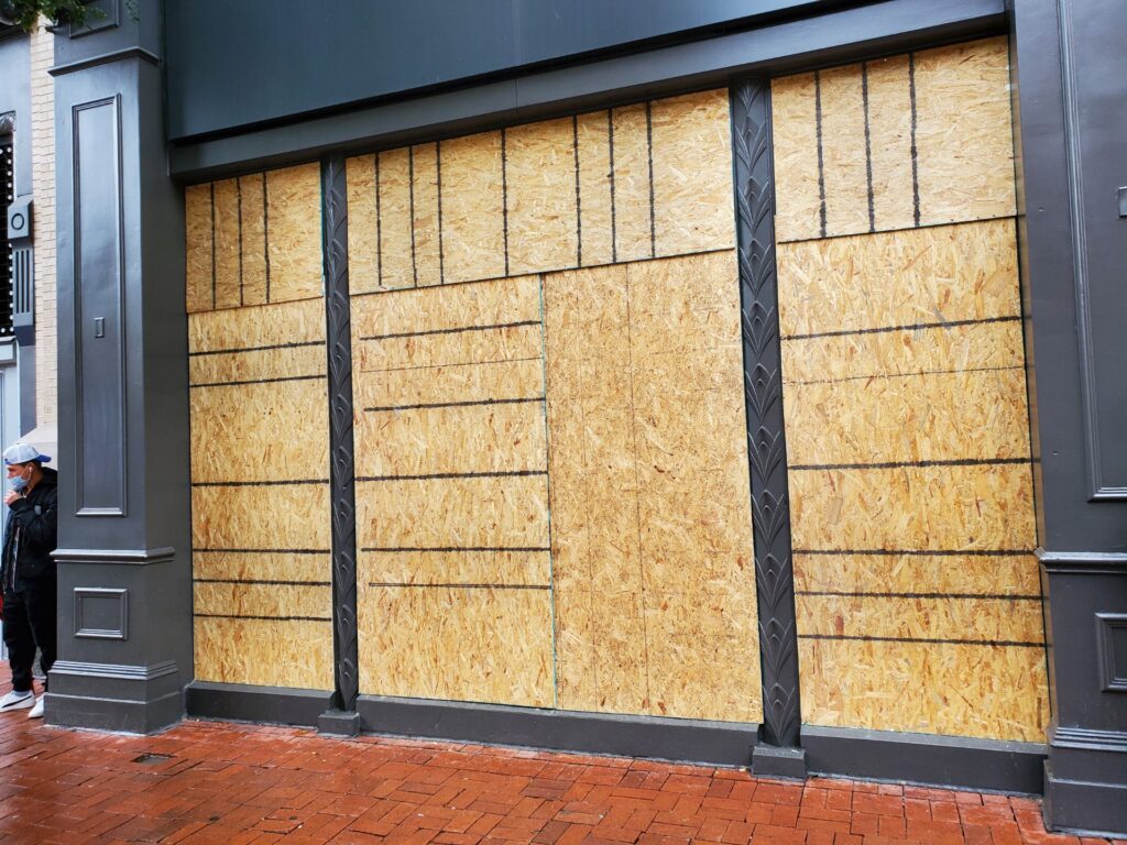 Emergency Board Up Clinton Maryland Burglary Incident Storefront Window Door Commercial Residential Express Glass Replacement